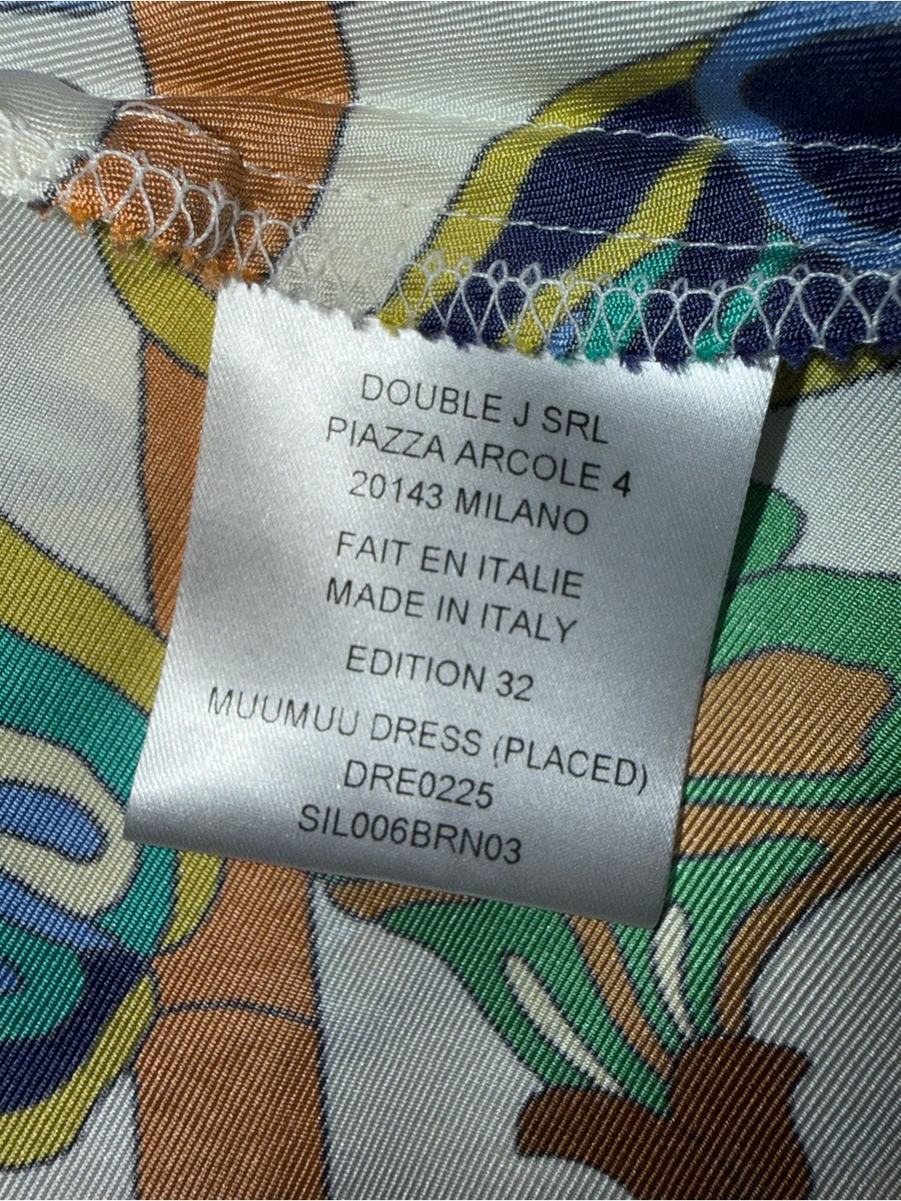 La Double J MuuMuu Dress Borboni Placed Bianco S - Picture 10 of 11